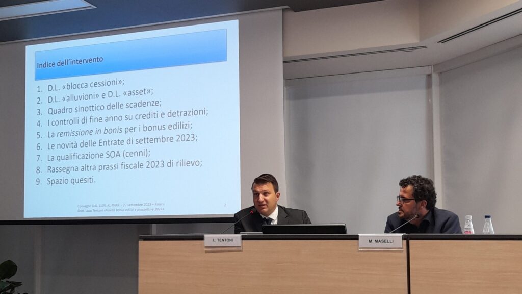 Convegno dal 110% al PNRR – Novità bonus edilizi e prospettive 2024